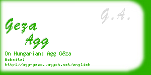 geza agg business card