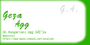 geza agg business card